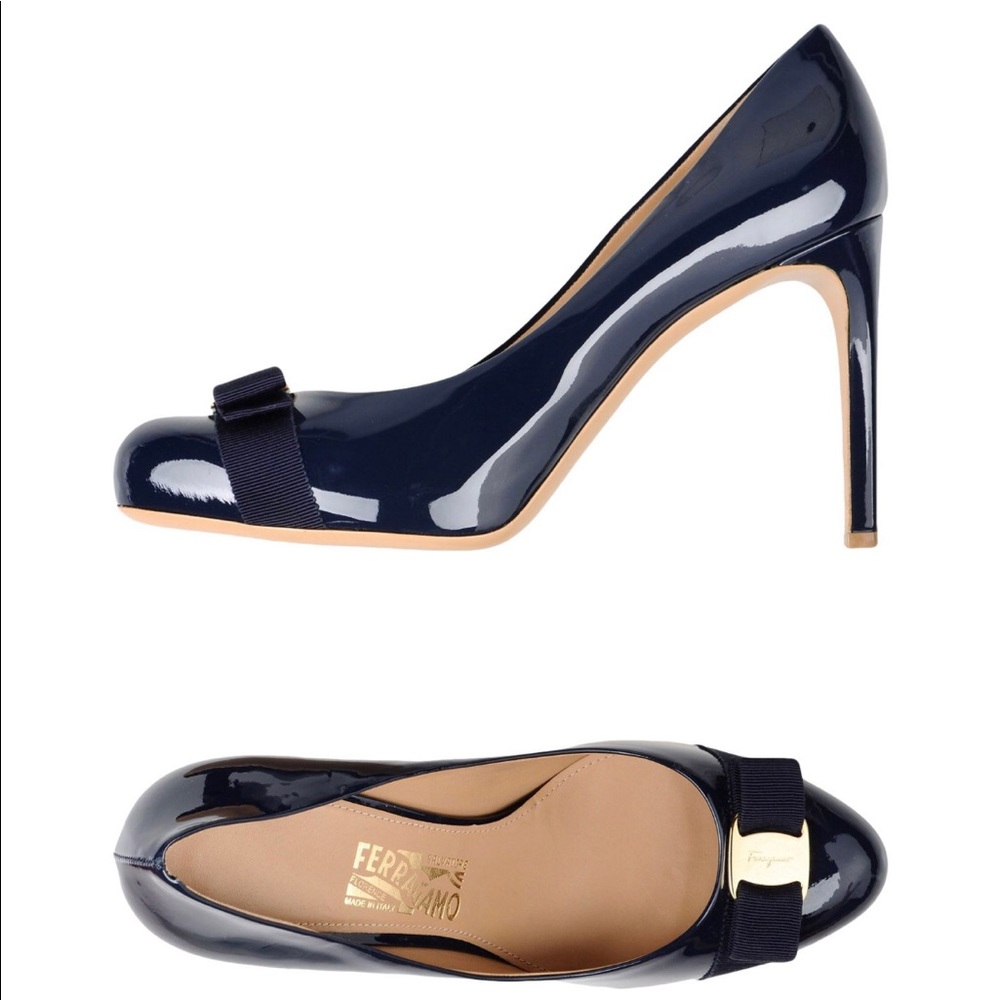 NIB SALVATORE FERRAGAMO VERA BOW PUMPS